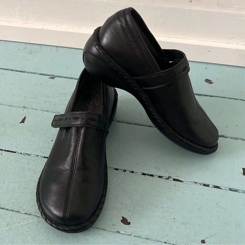 Propet Size US5M (B) Catalina Slip on Loader Black Leather Orthotic Diabetic